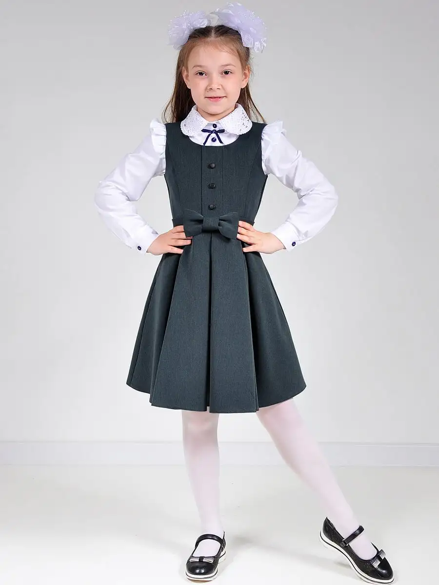 Сарафан школьный для девочки платье — изображение 11
