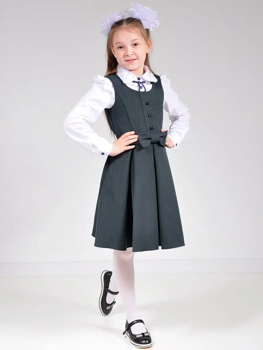 Сарафан школьный для девочки платье — изображение 12