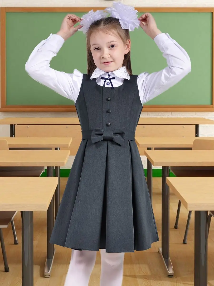 Сарафан школьный для девочки платье — изображение 9