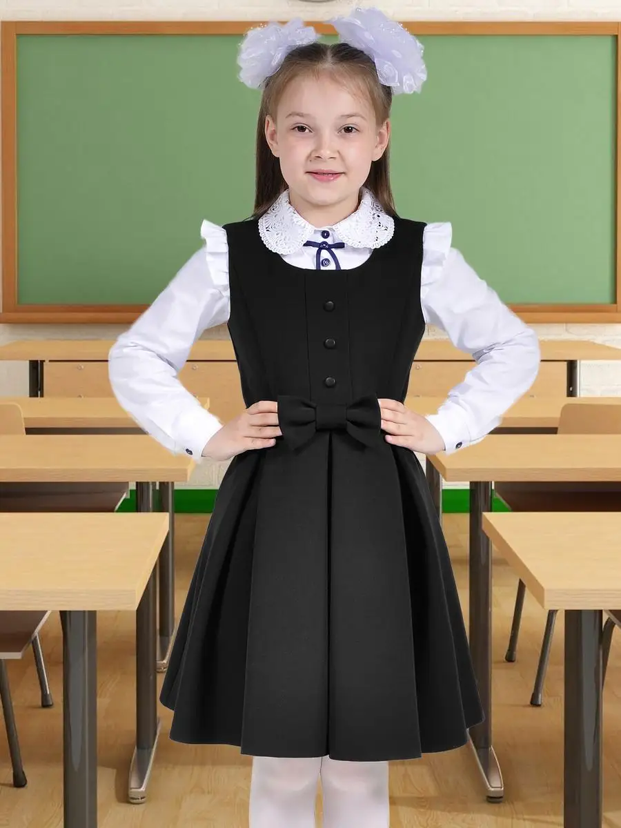 Сарафан школьный для девочки платье — изображение 8