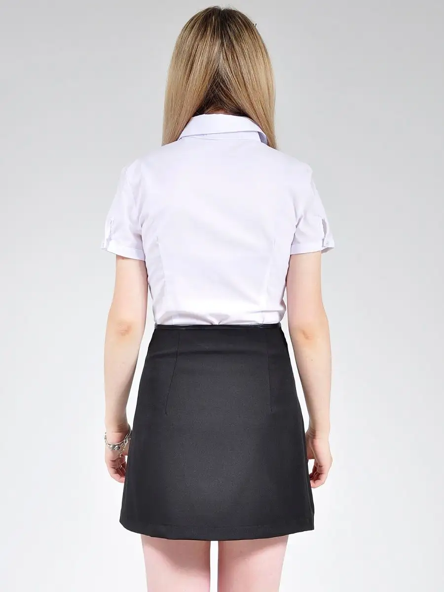 Юбка мини черная с запахом — изображение 10
