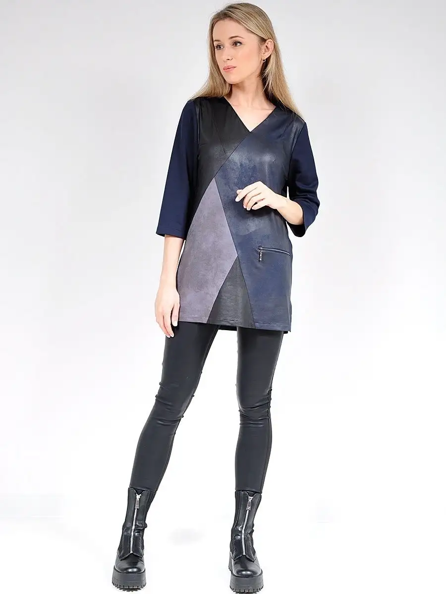 Туника офис нарядная под кожу — изображение 5