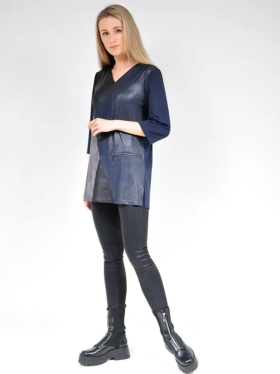 Туника офис нарядная под кожу — изображение 6