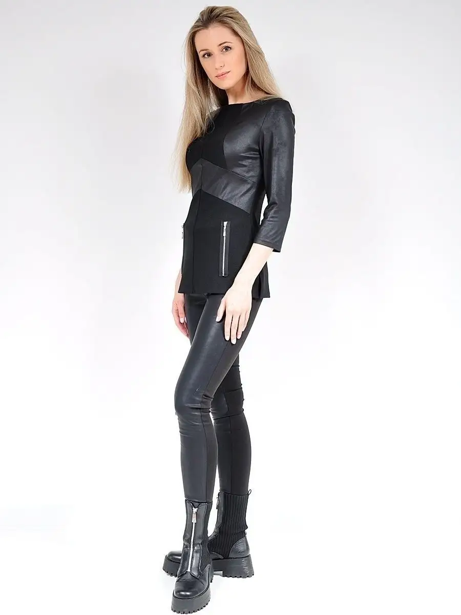 Туника офис нарядная под кожу — изображение 6