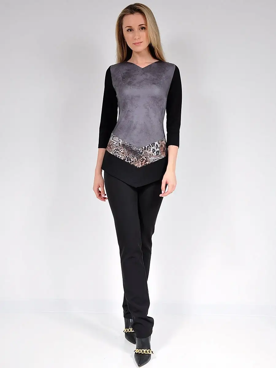 Туника удлиненная офисная нарядная — изображение 3