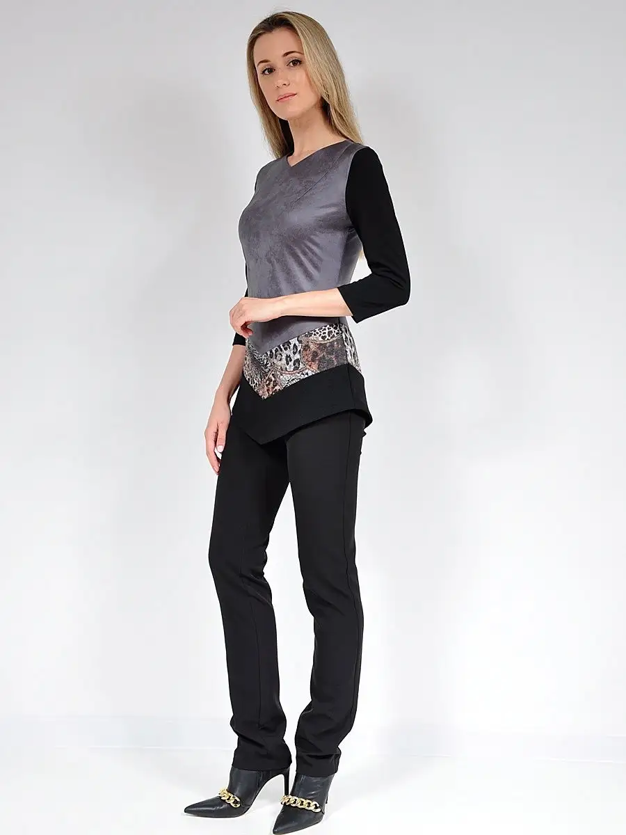 Туника удлиненная офисная нарядная — изображение 4