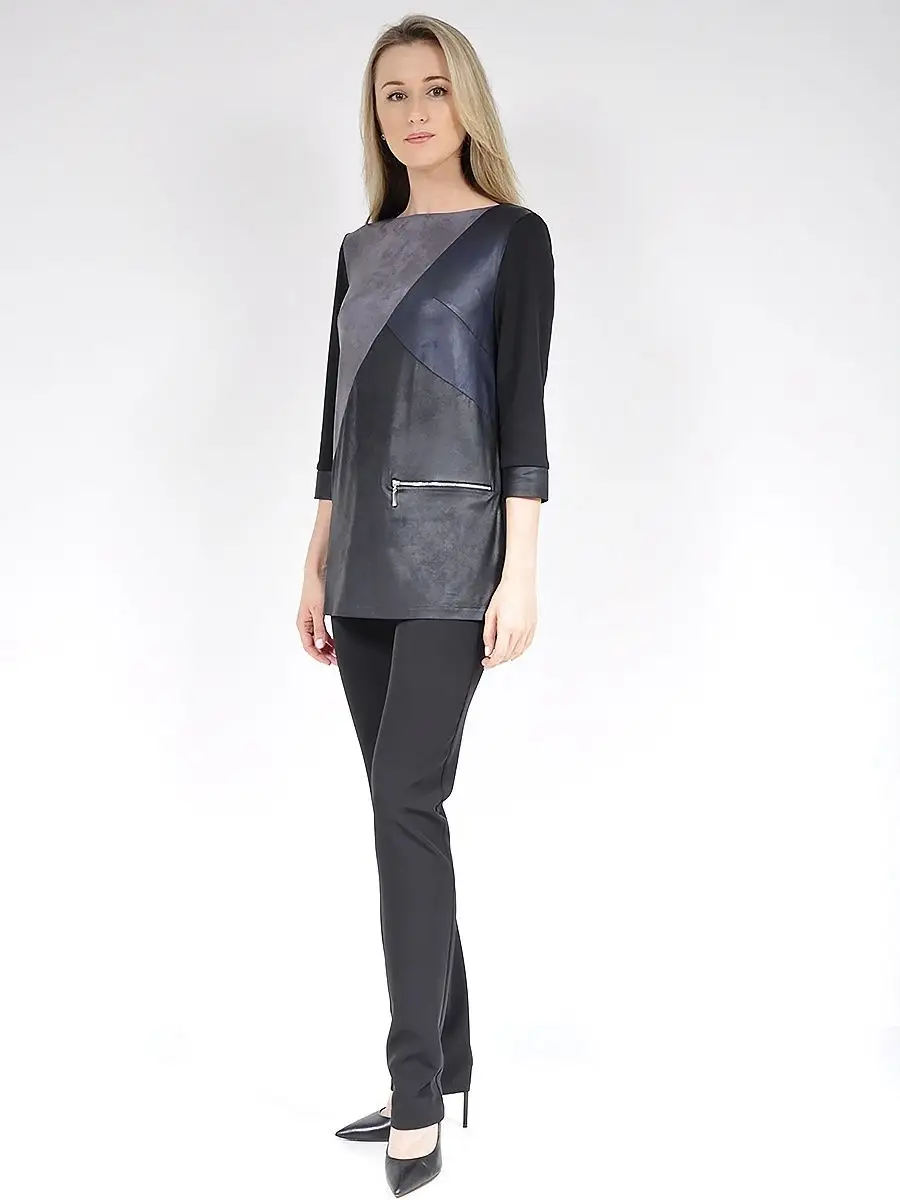 Туника модная большие размеры удлиненная — изображение 3