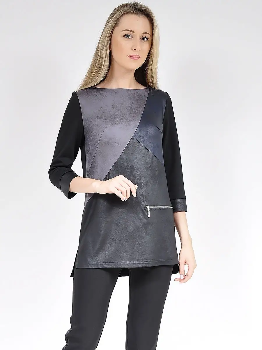 Туника модная большие размеры удлиненная — изображение 4