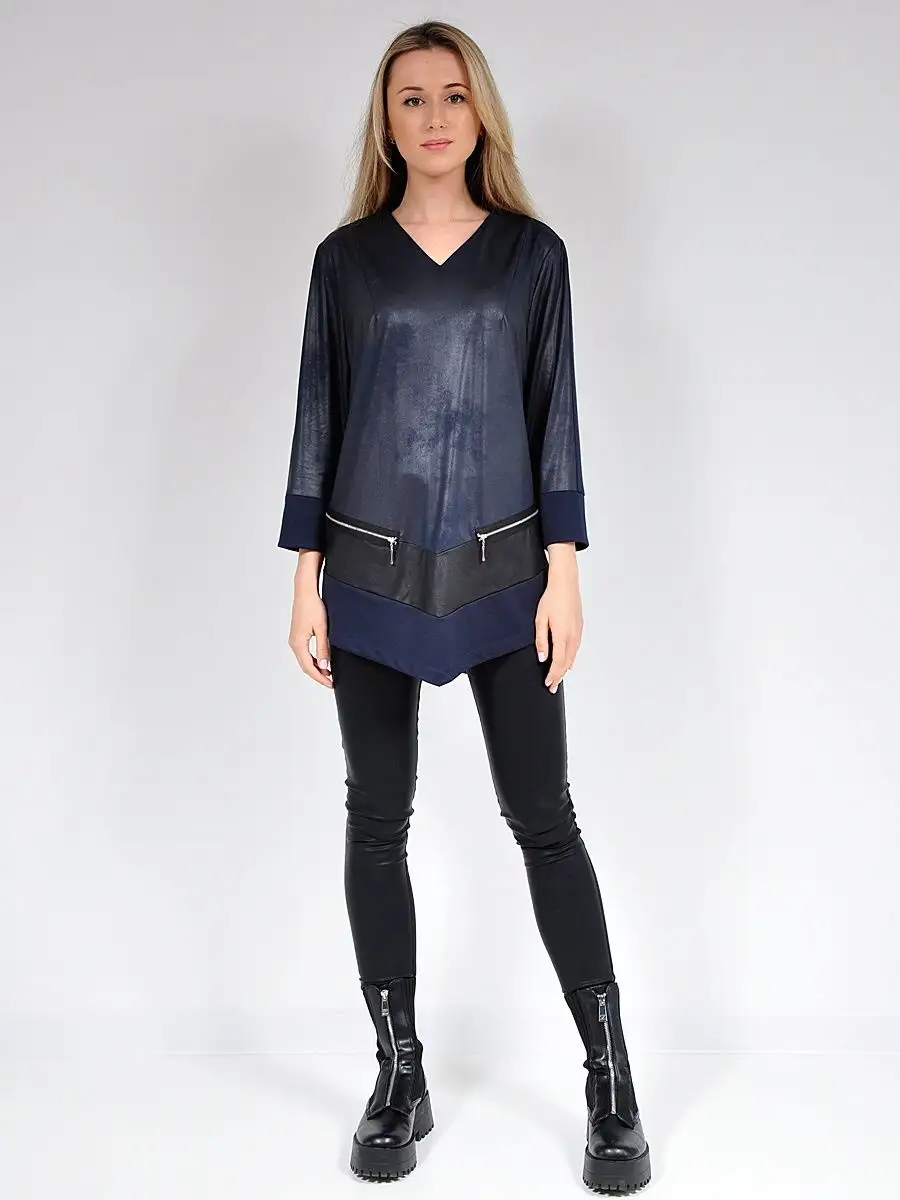 Туника под кожу вечерняя офис модная — изображение 3