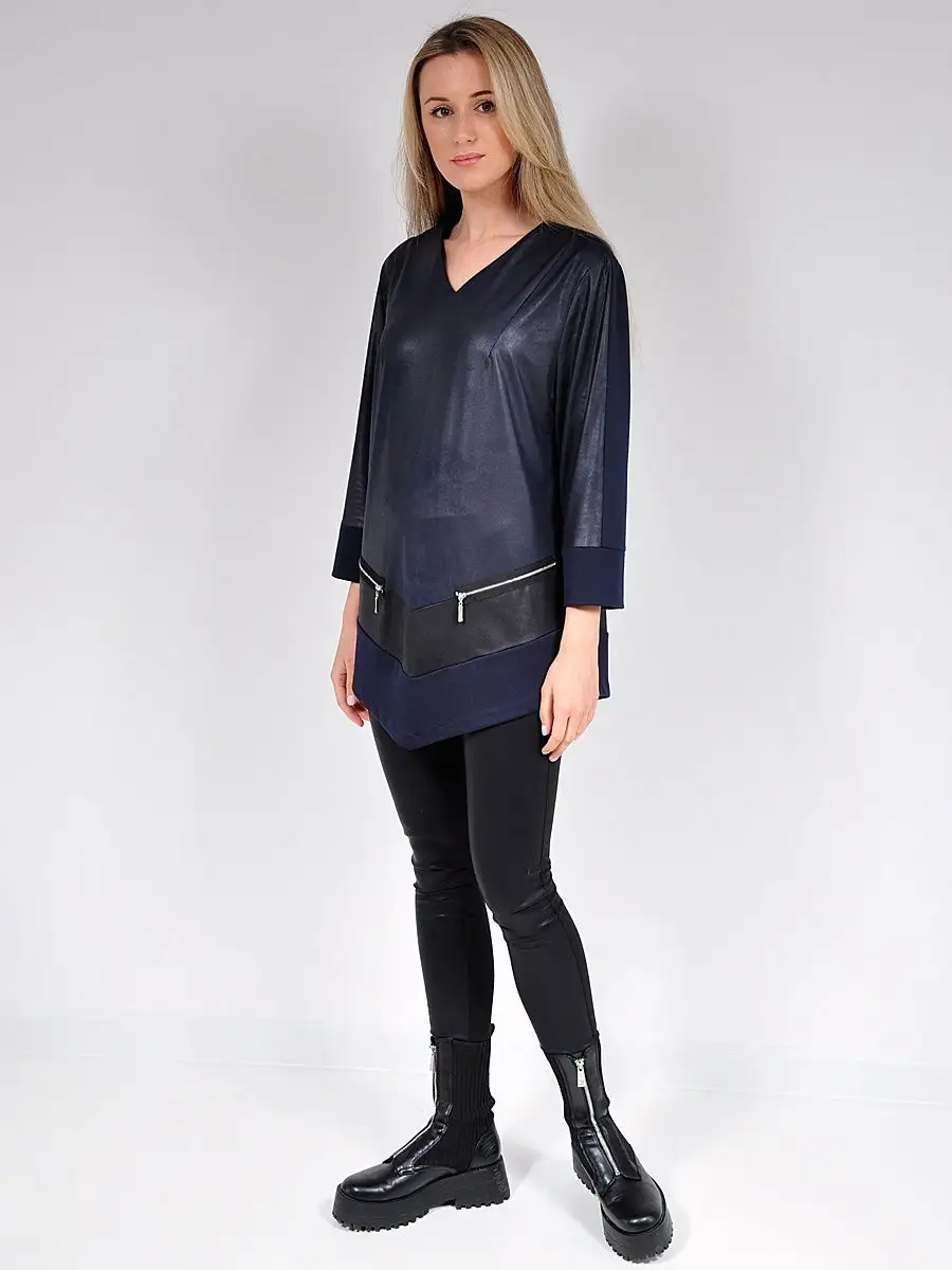 Туника под кожу вечерняя офис модная — изображение 4