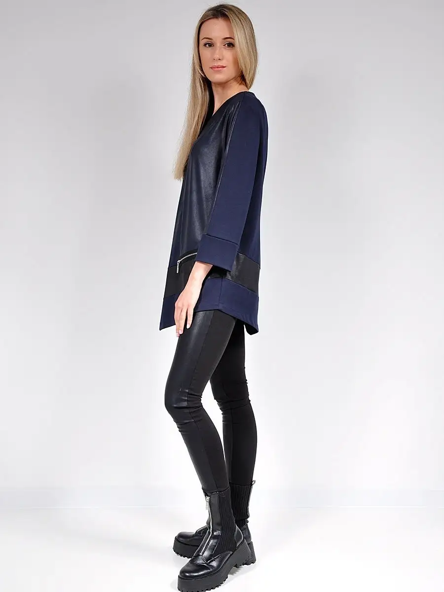 Туника под кожу вечерняя офис модная — изображение 6