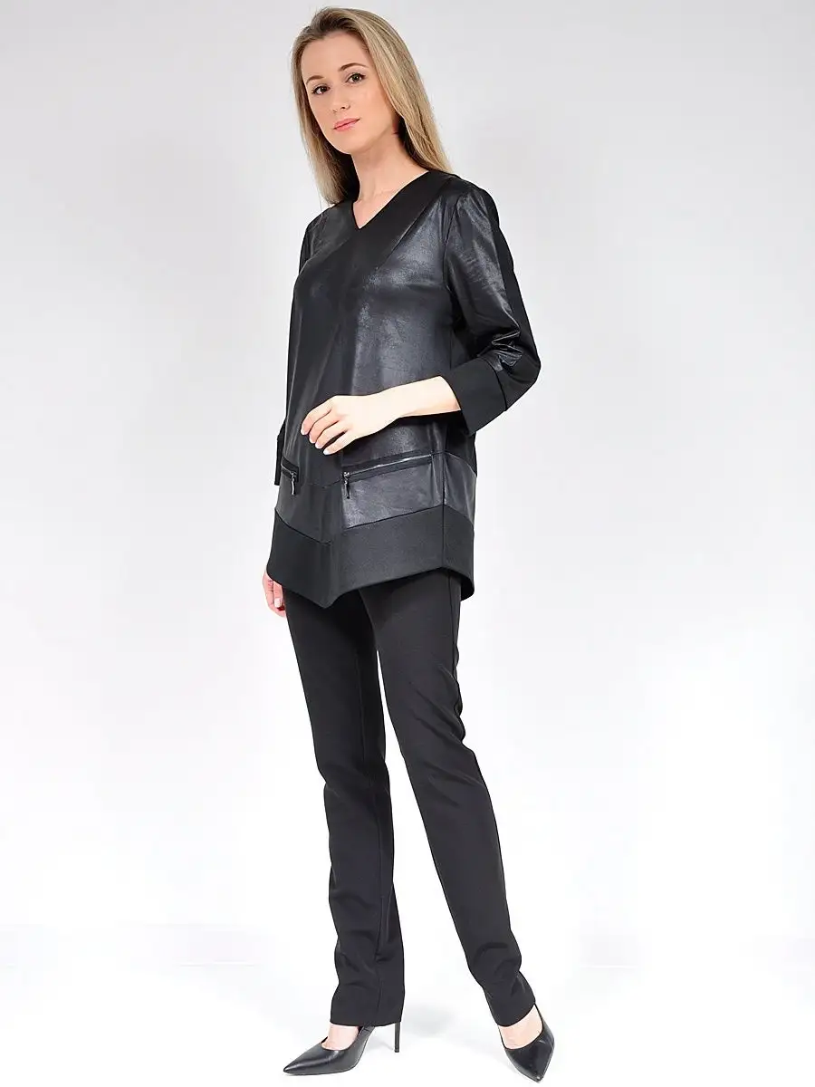 Туника под кожу вечерняя офис модная — изображение 3