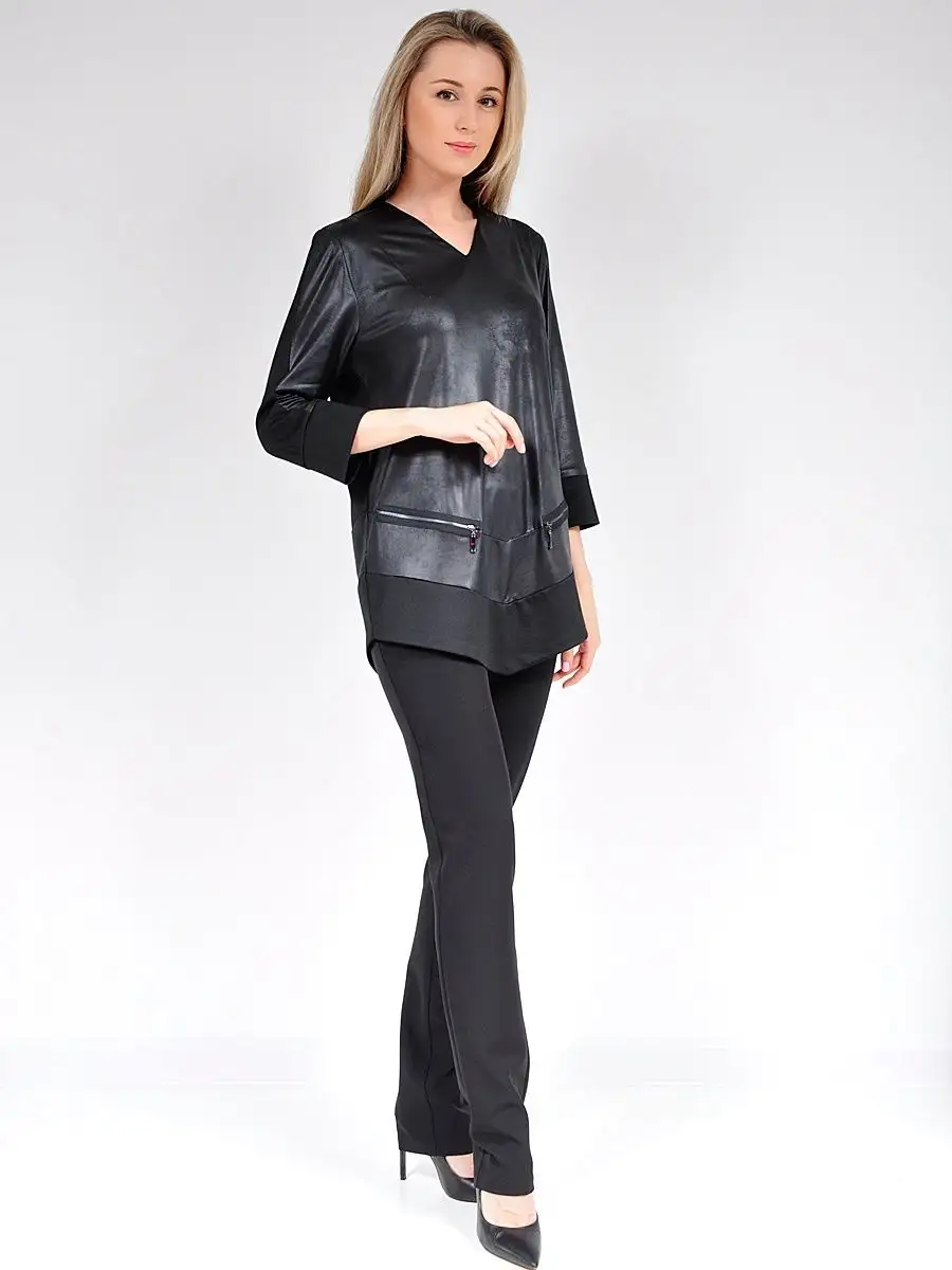 Туника под кожу вечерняя офис модная — изображение 4