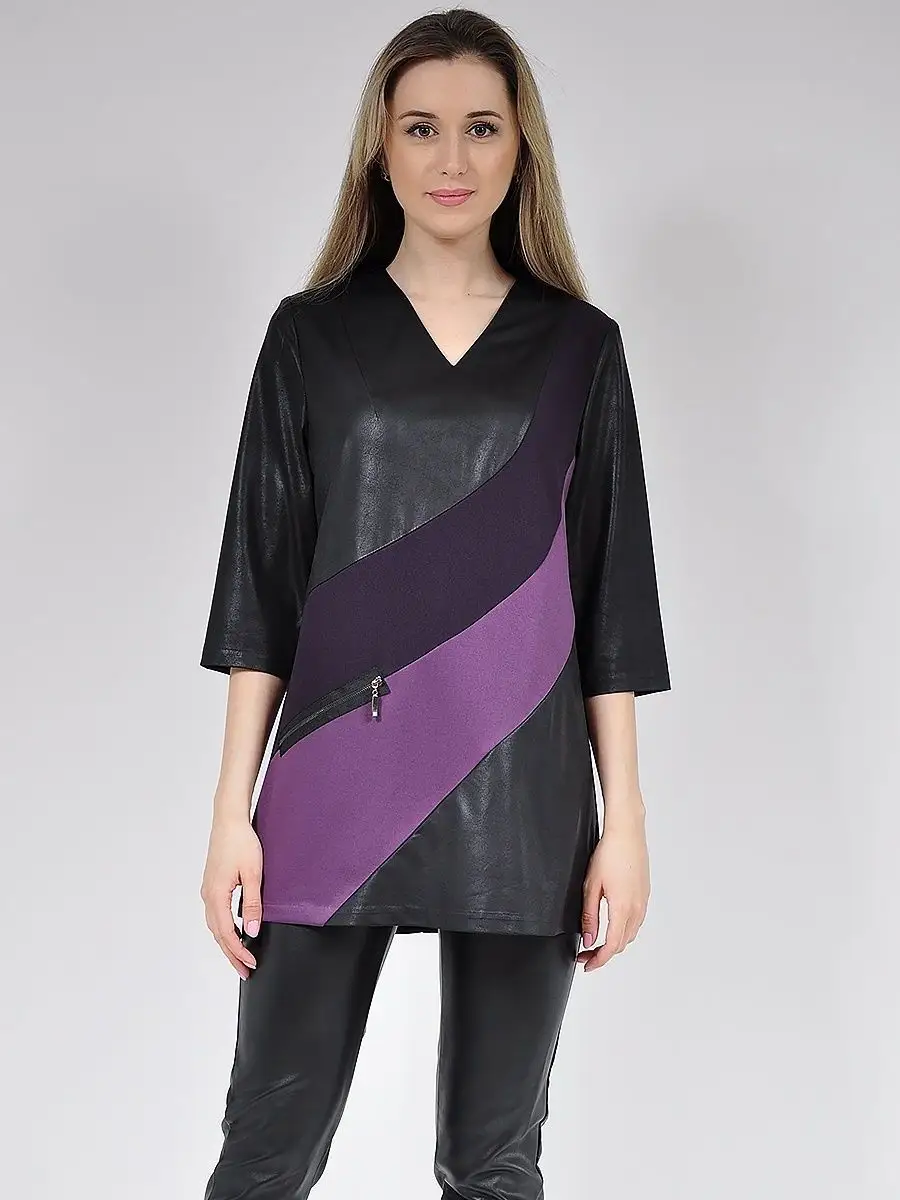 Туника модная нарядная стильная под кожу — изображение 4