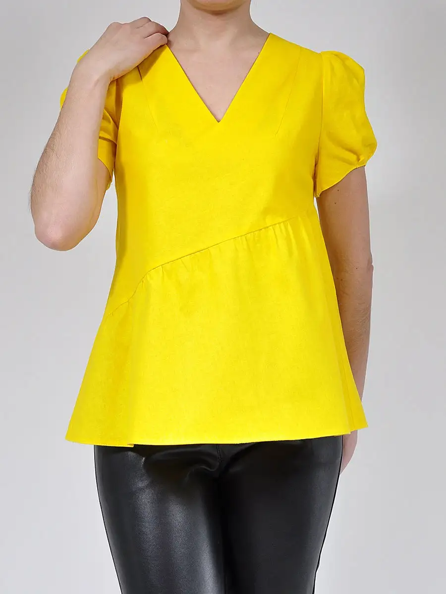 Блузка хлопковая офисная повседневная