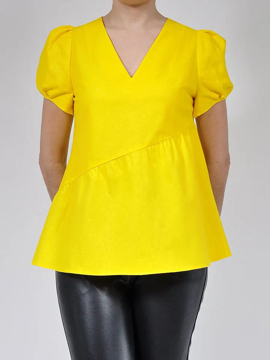 Блузка хлопковая офисная повседневная — изображение 2