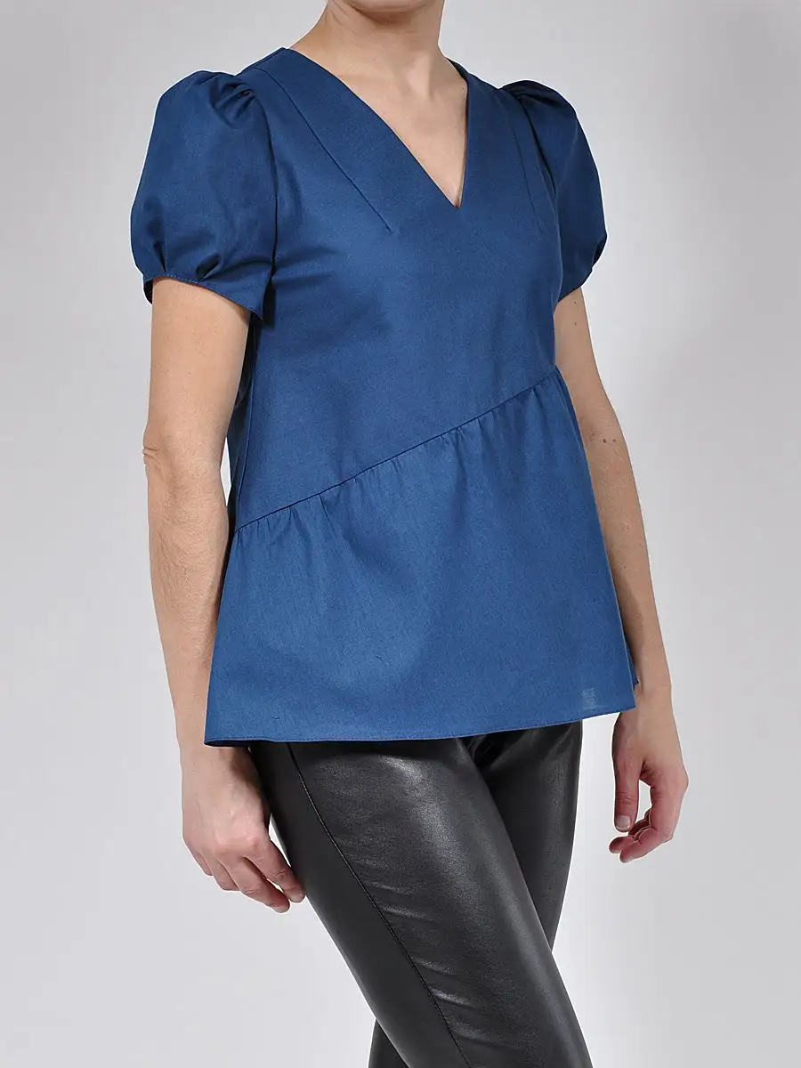 Блузка хлопковая офисная повседневная — изображение 2