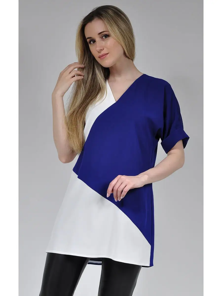 Туника женская офисная модная удлиненная — изображение 2