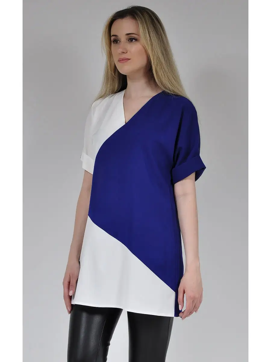 Туника женская офисная модная удлиненная — изображение 3