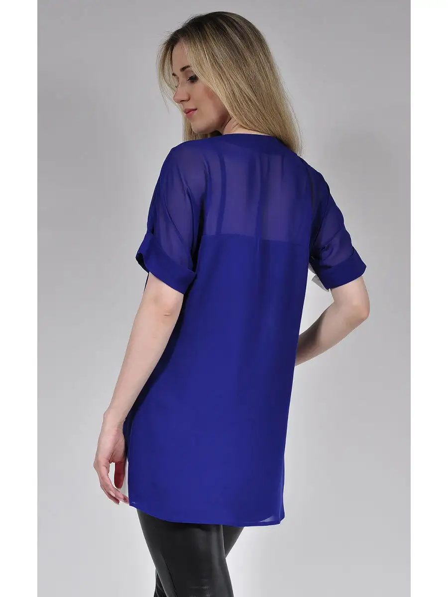 Туника женская офисная модная удлиненная — изображение 5