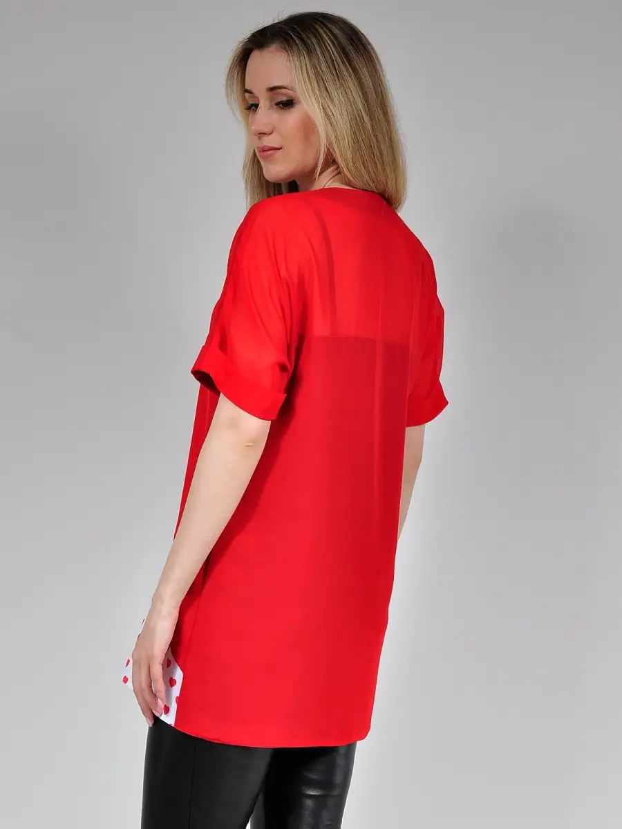 Туника женская офисная модная удлиненная — изображение 4