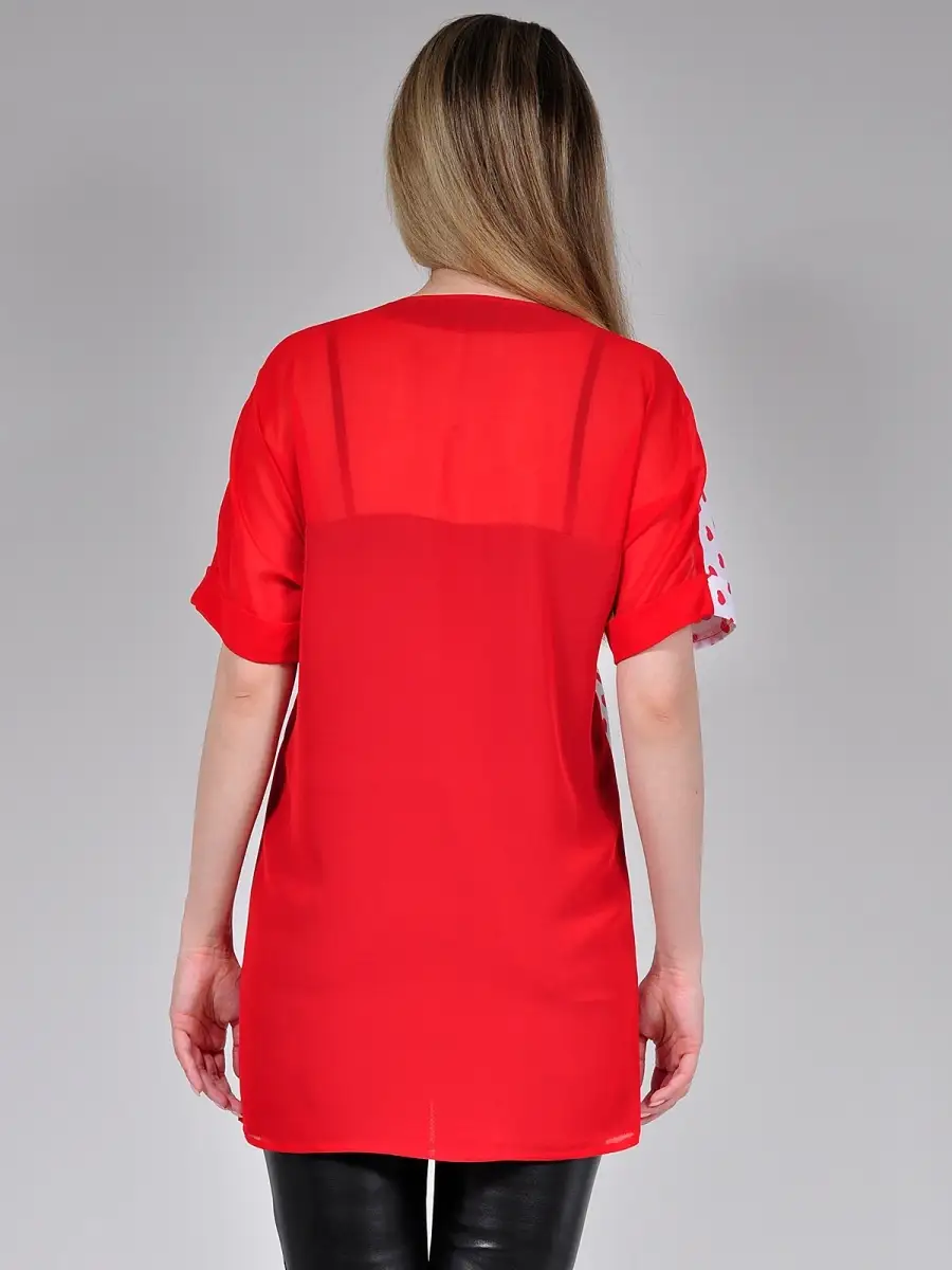 Туника женская офисная модная удлиненная — изображение 5