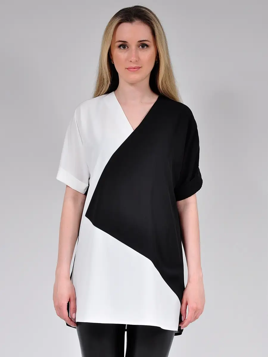 Туника женская офисная модная удлиненная — изображение 3