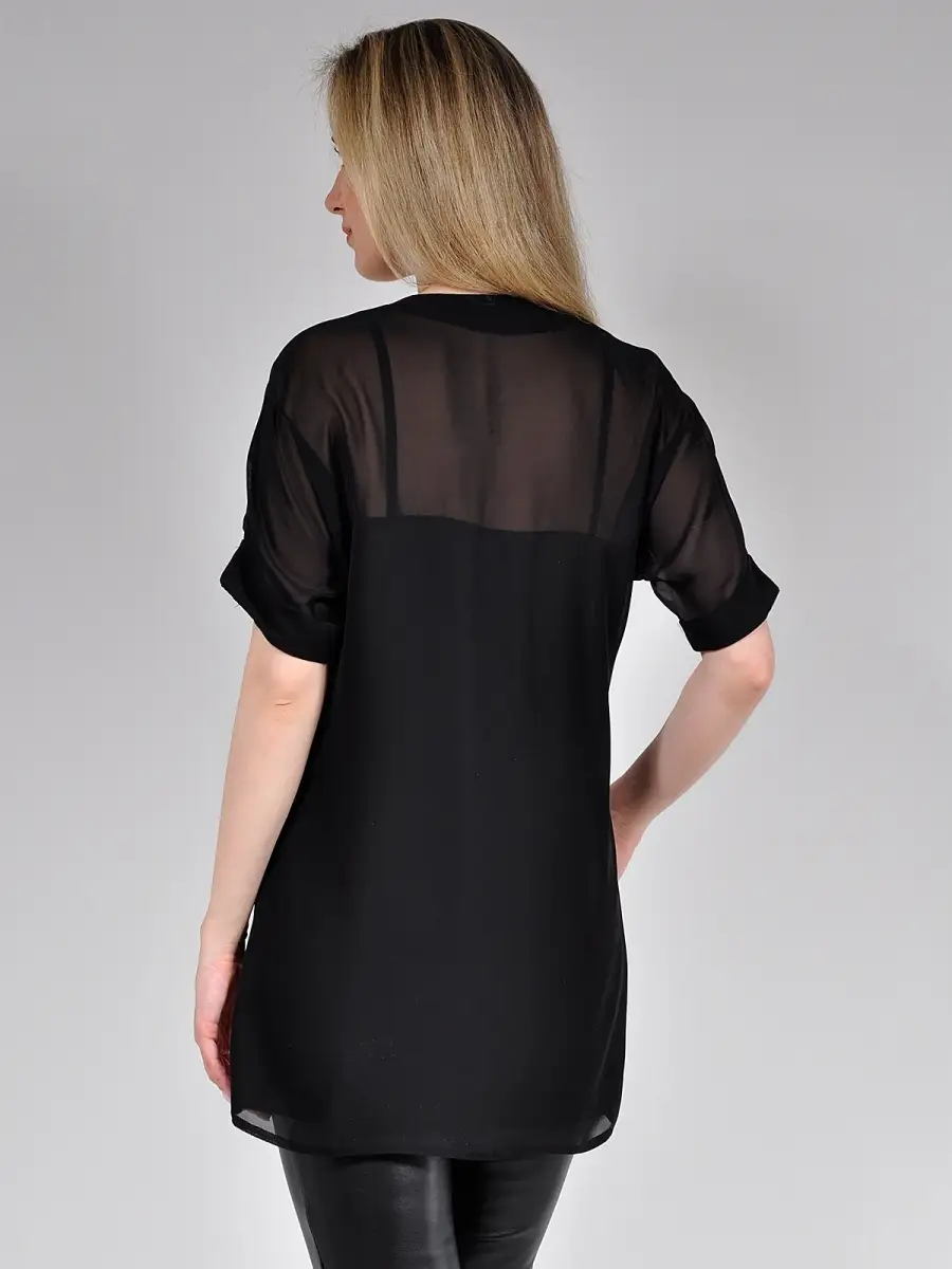 Туника женская офисная модная удлиненная — изображение 6