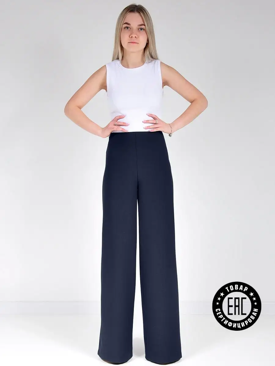Брюки широкие классические палаццо — изображение 11