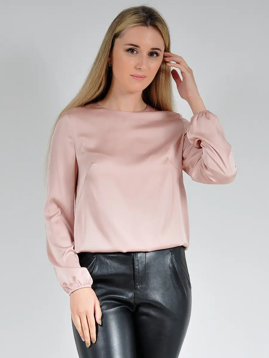 Блузка нарядная офисная атласная — изображение 3