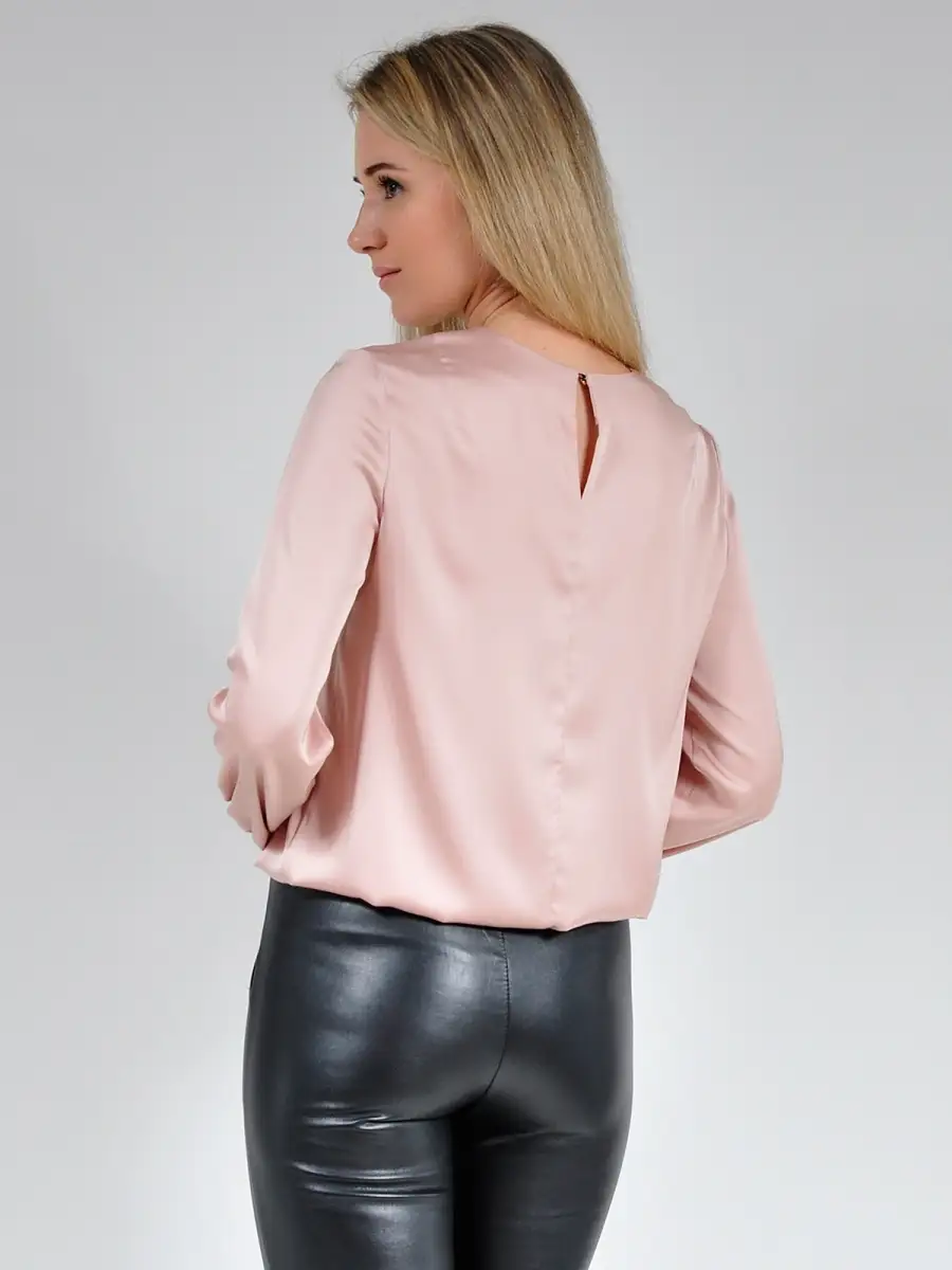 Блузка нарядная офисная атласная — изображение 8