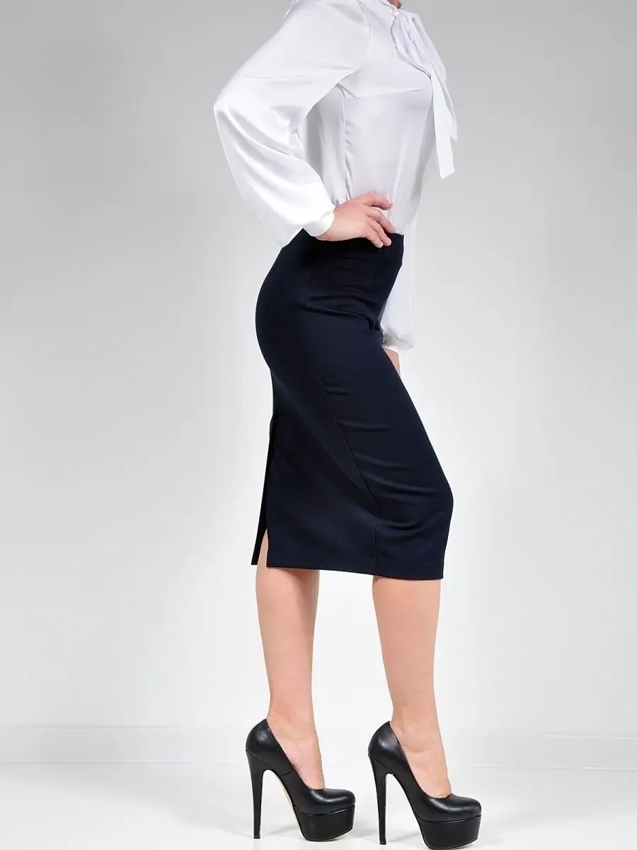Юбка классическая прямая карандаш офис — изображение 3
