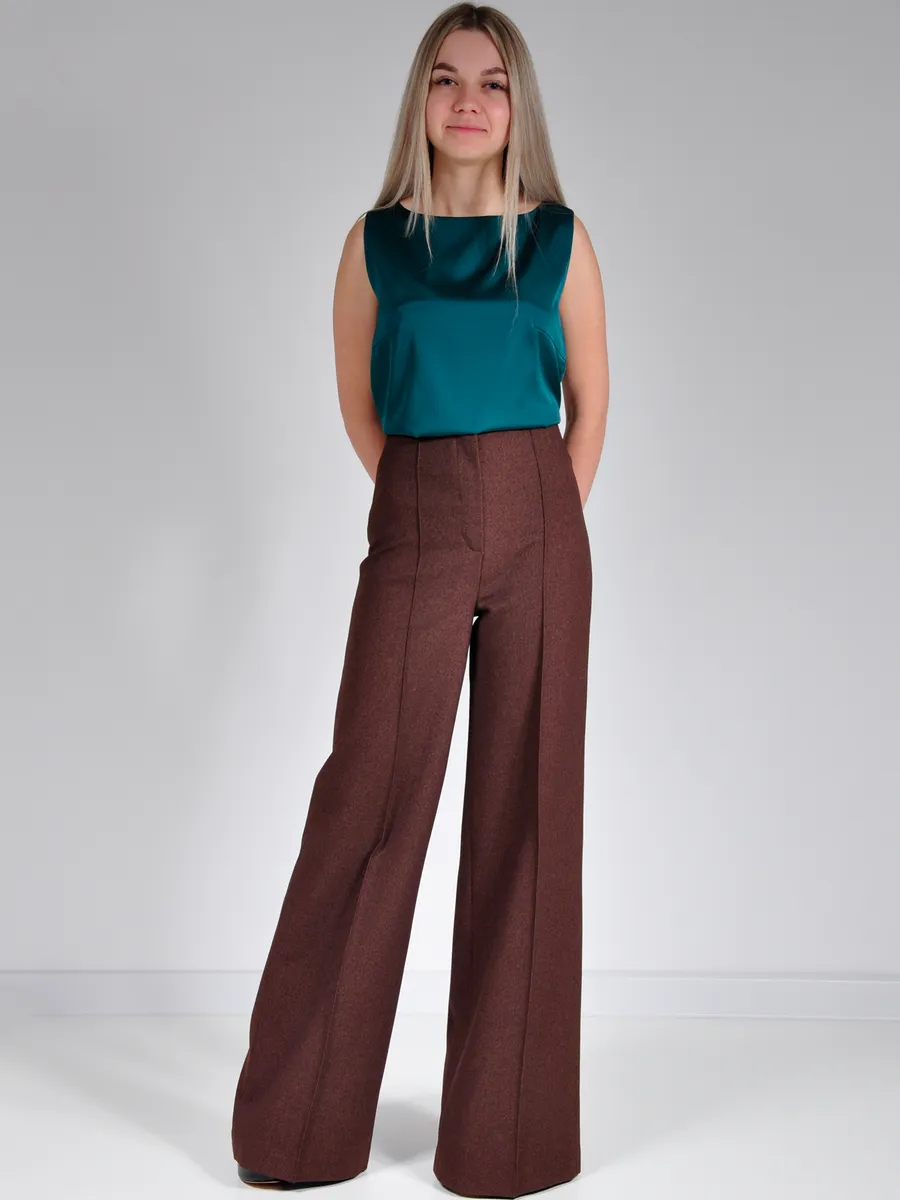 Брюки палаццо широкие большие размеры — изображение 2