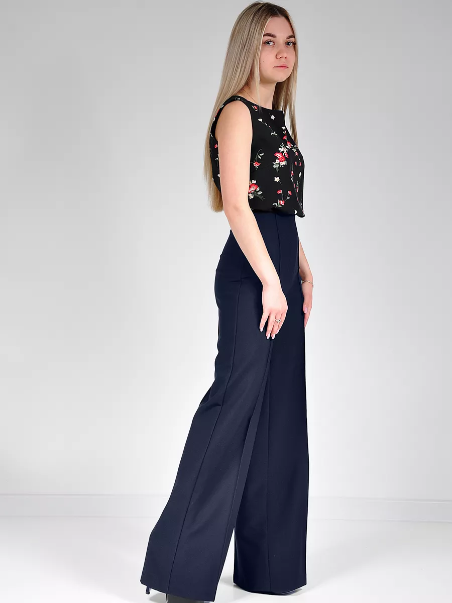 Брюки палаццо широкие большие размеры — изображение 8