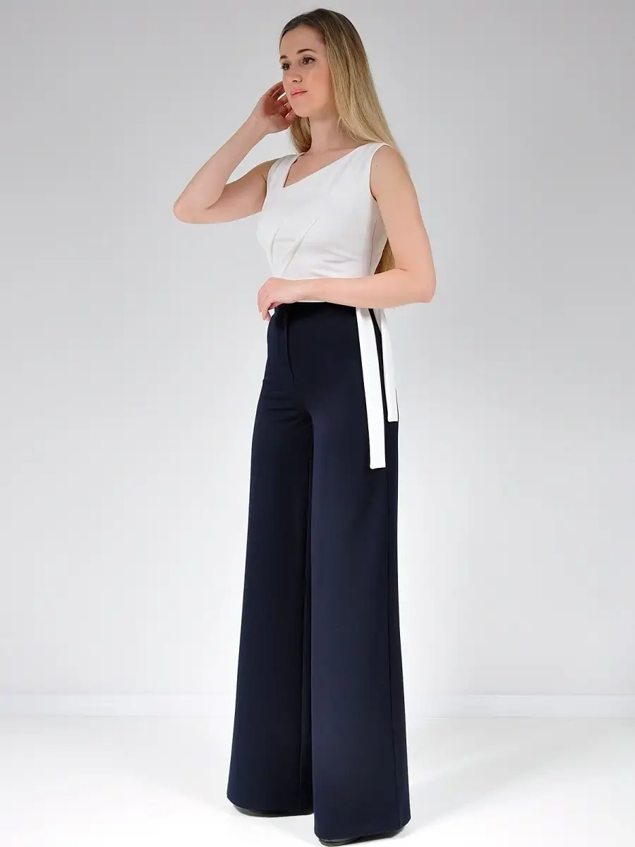 Брюки палаццо широкие большие размеры — изображение 3
