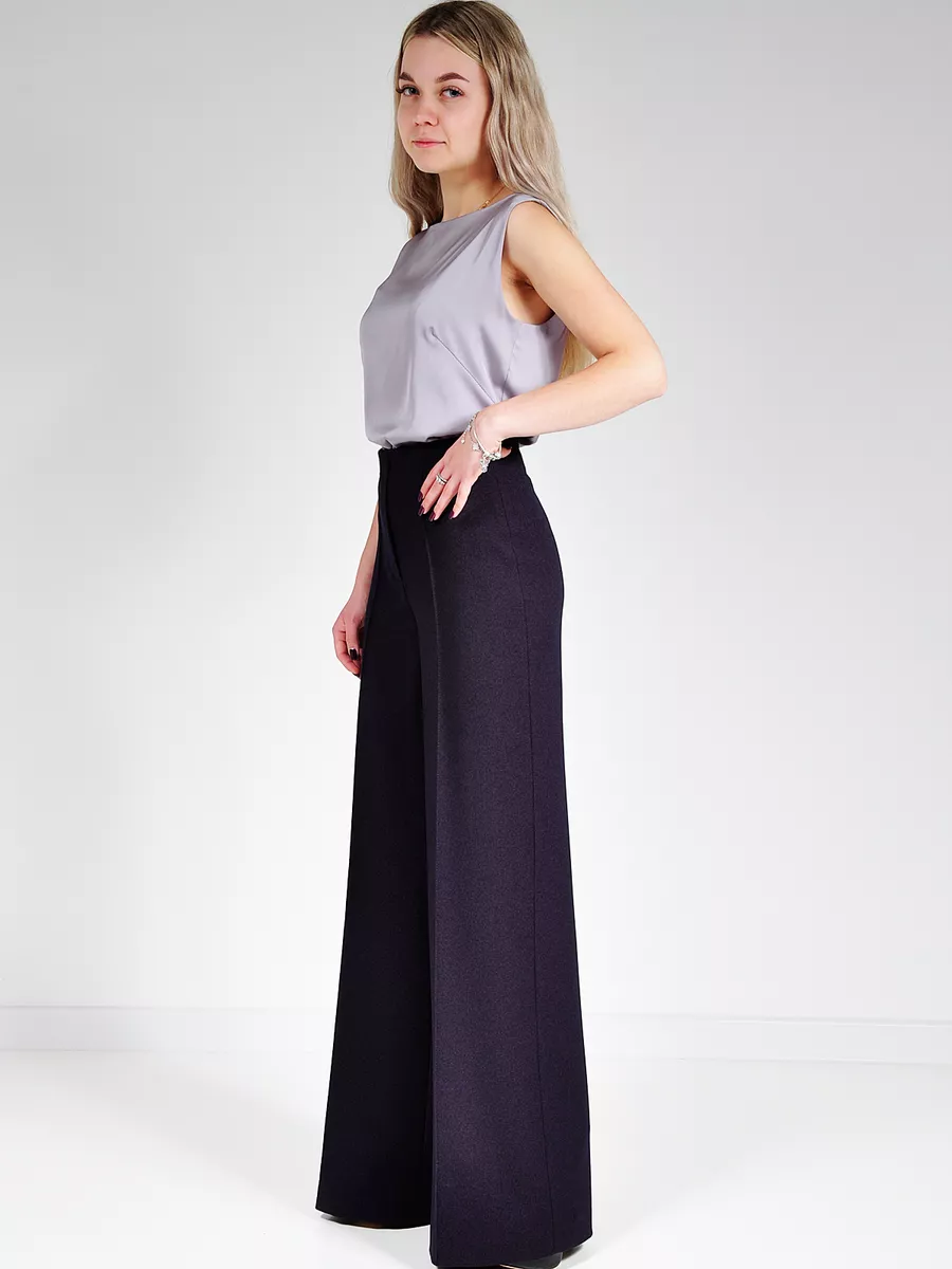 Брюки палаццо широкие большие размеры — изображение 10