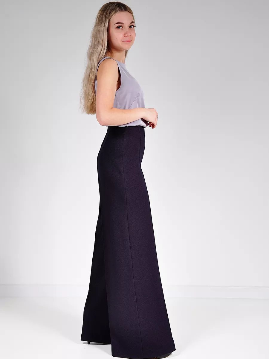 Брюки палаццо широкие большие размеры — изображение 19