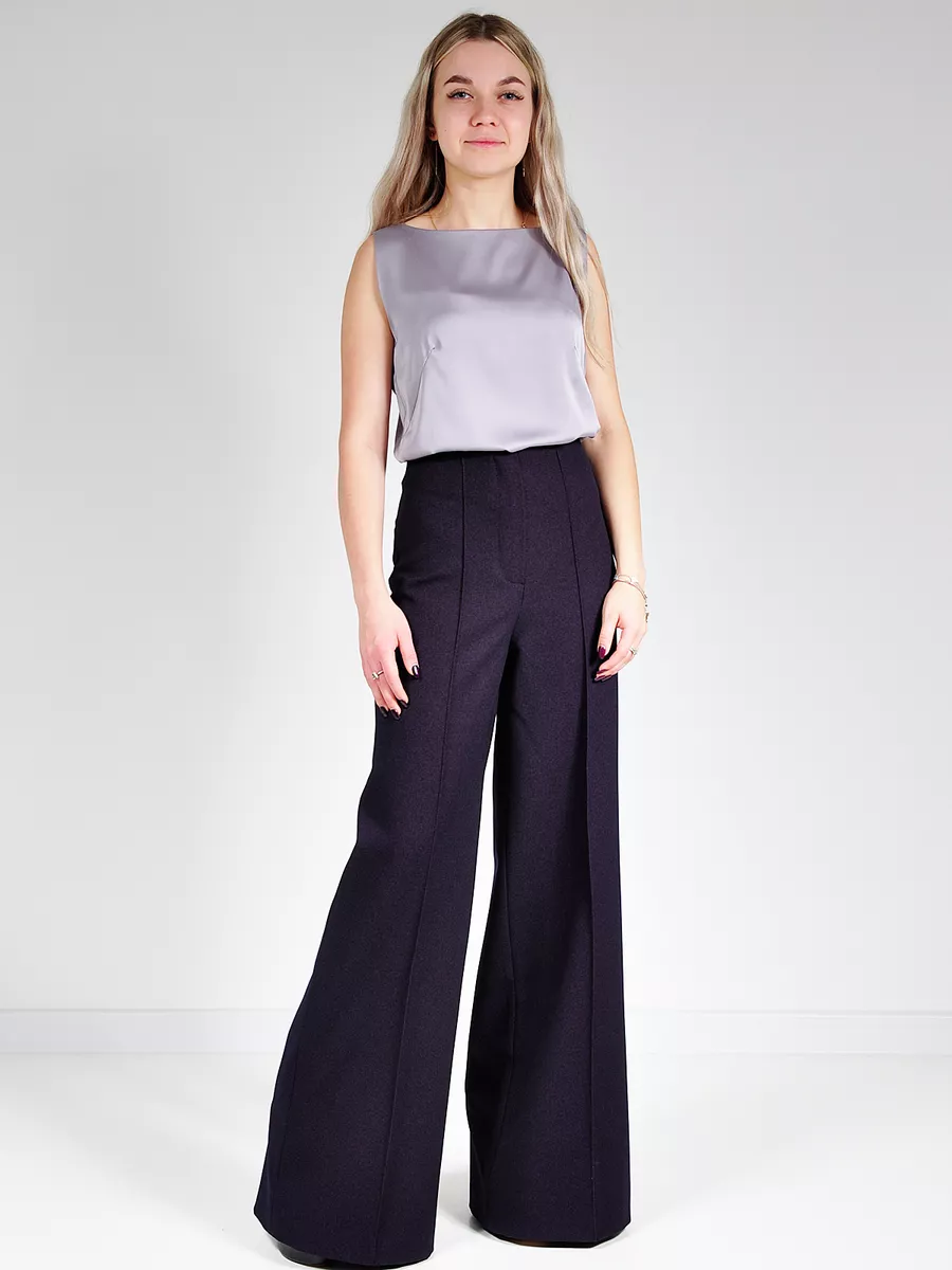 Брюки палаццо широкие большие размеры — изображение 7