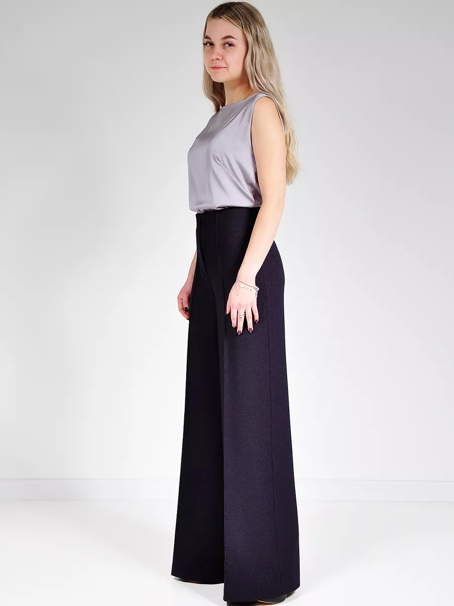 Брюки палаццо широкие большие размеры — изображение 9