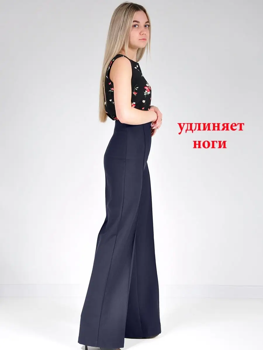 Брюки широкие палаццо клеш — изображение 11