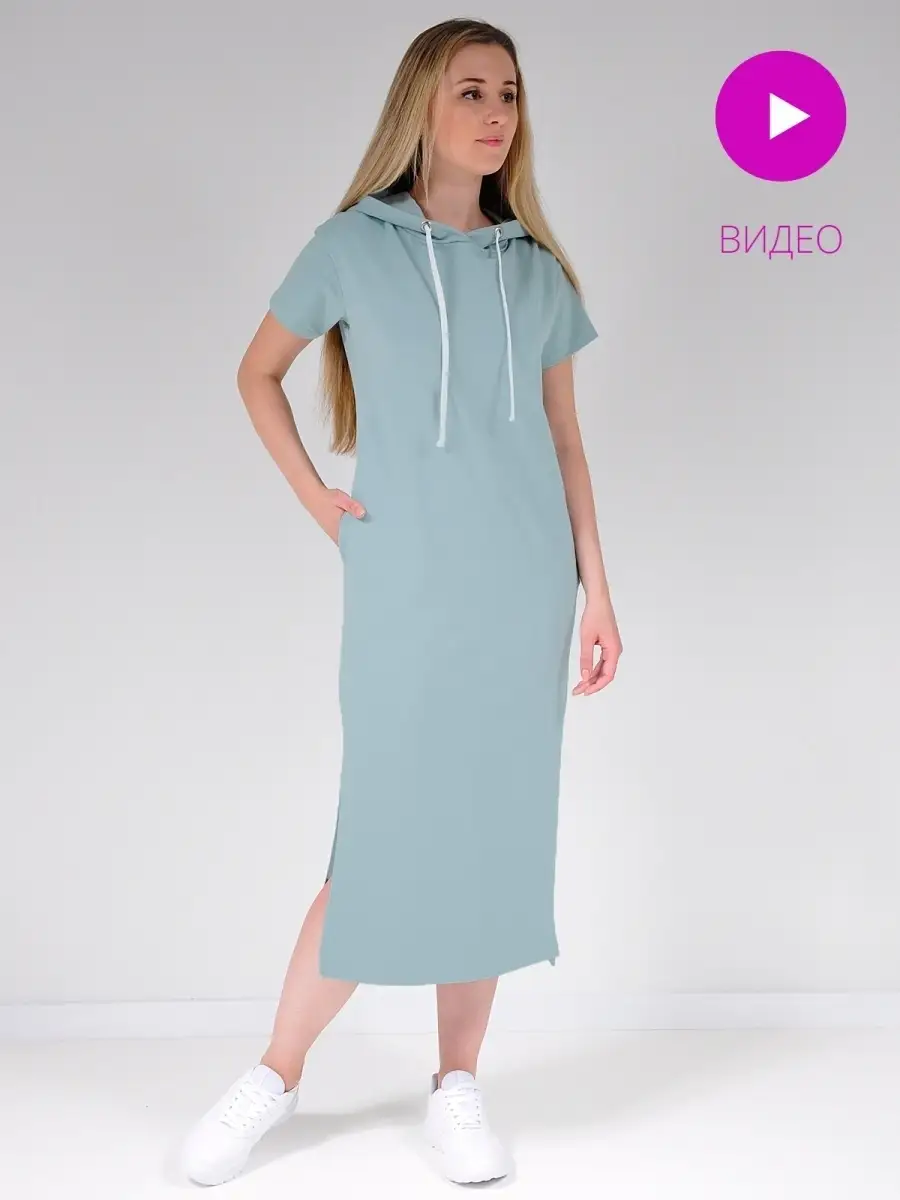 Платье худи модное большие размеры — изображение 3