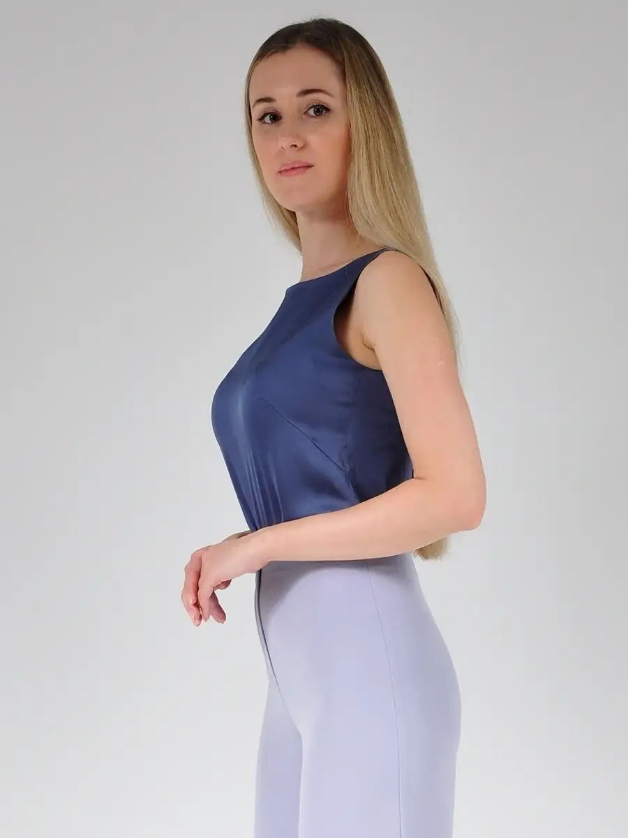 Блузка атласная шелковая модная офисная нарядная — изображение 5