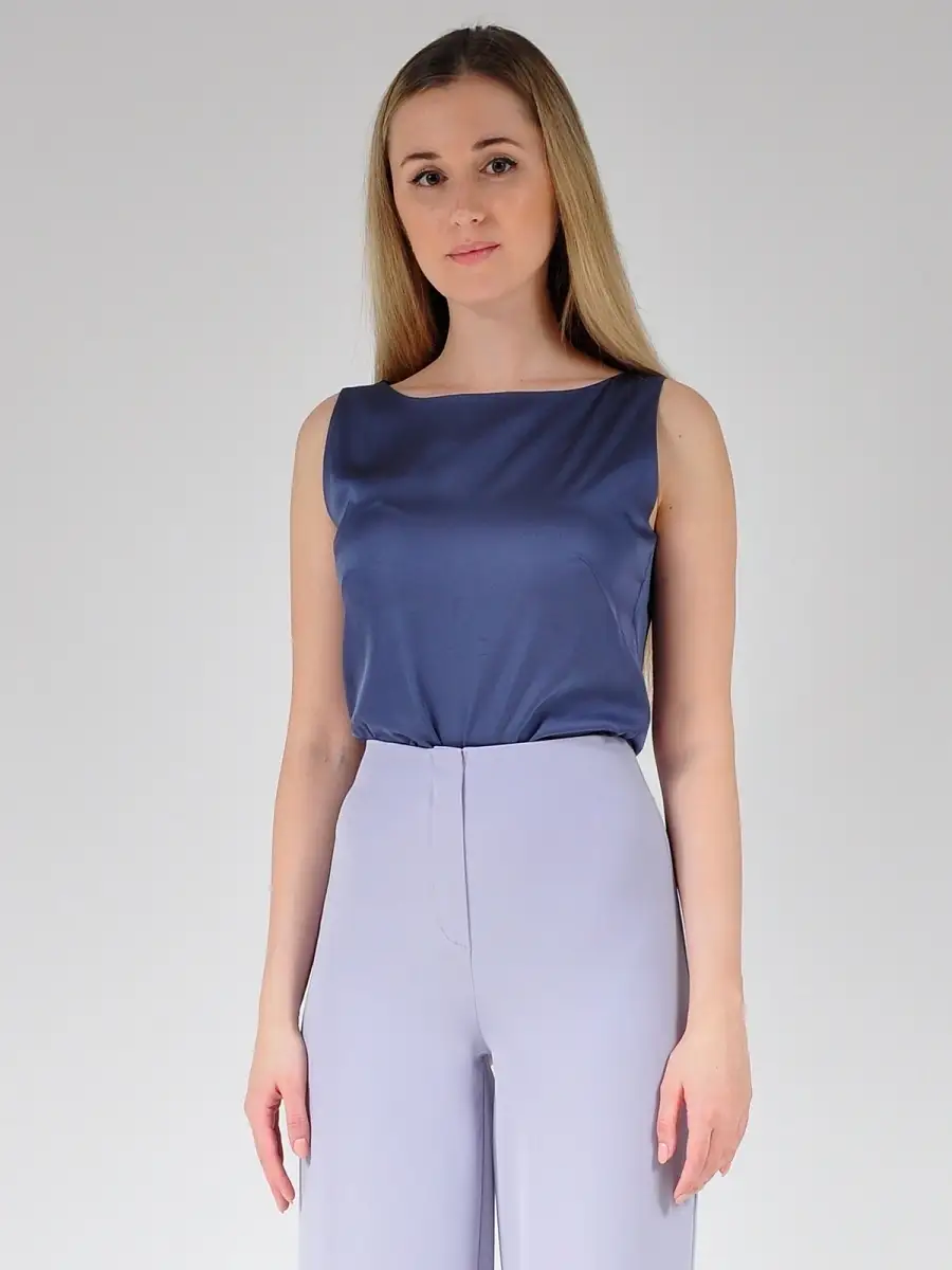 Блузка атласная шелковая модная офисная нарядная — изображение 7