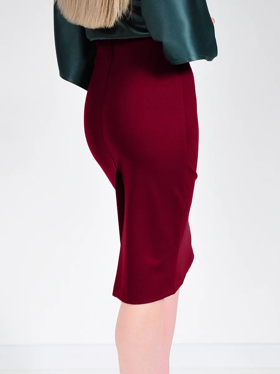 Юбка трикотажная классическая прямая карандаш офис — изображение 4