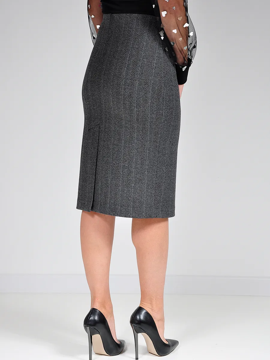 Юбка трикотажная классическая прямая карандаш офис — изображение 5