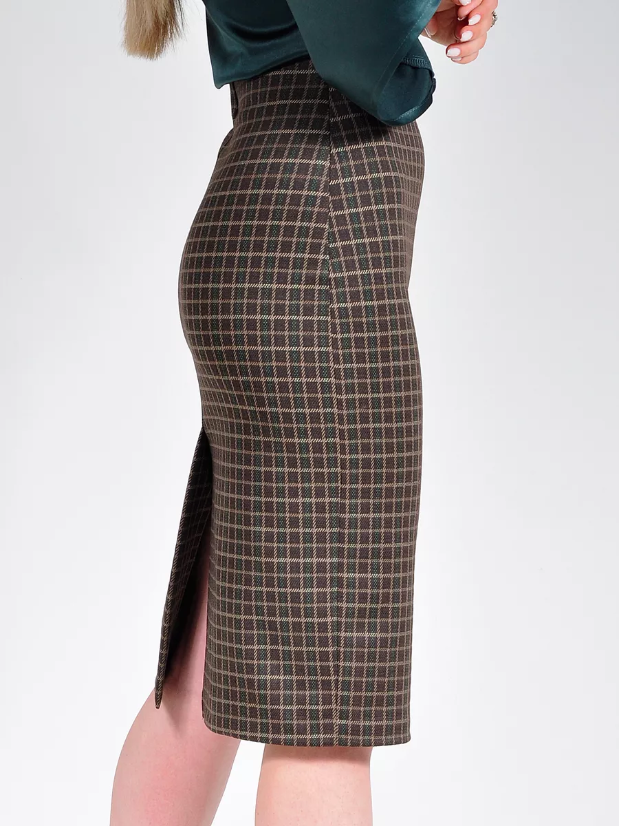 Юбка трикотажная классическая прямая карандаш офис — изображение 12