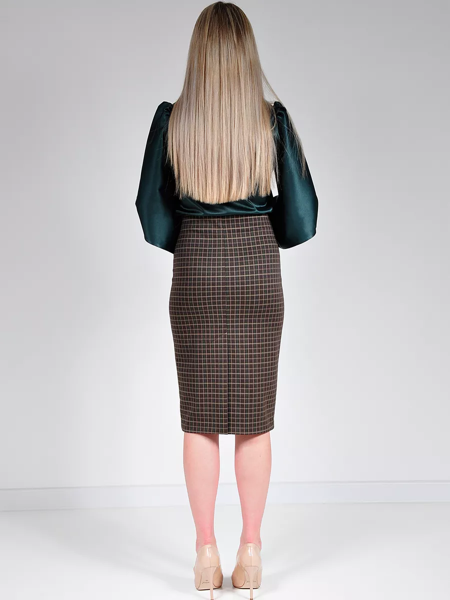 Юбка трикотажная классическая прямая карандаш офис — изображение 13