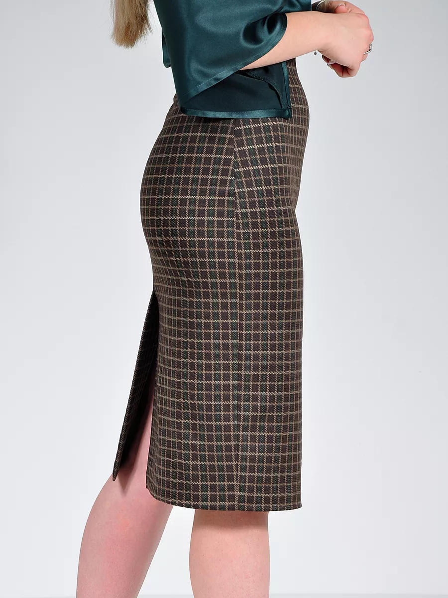 Юбка трикотажная классическая прямая карандаш офис — изображение 15