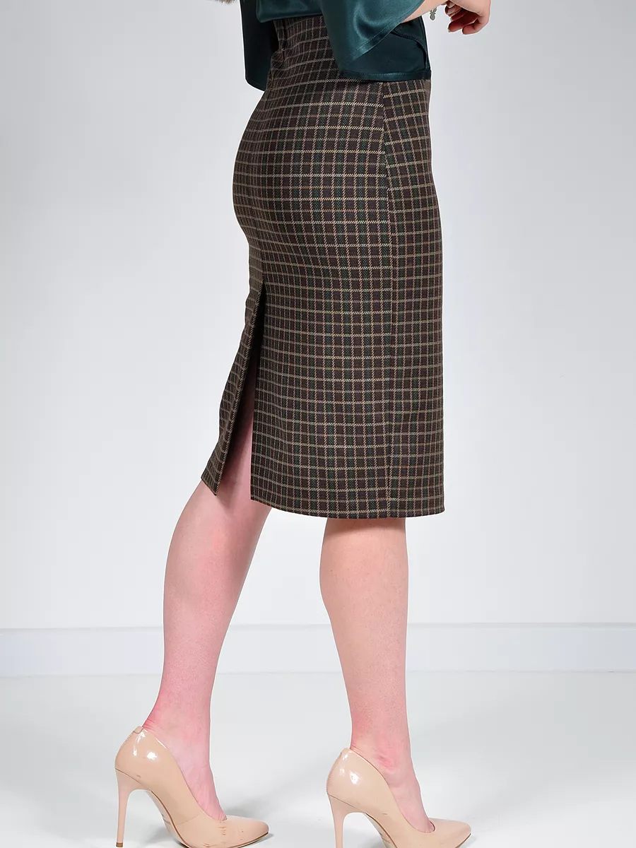 Юбка трикотажная классическая прямая карандаш офис — изображение 16