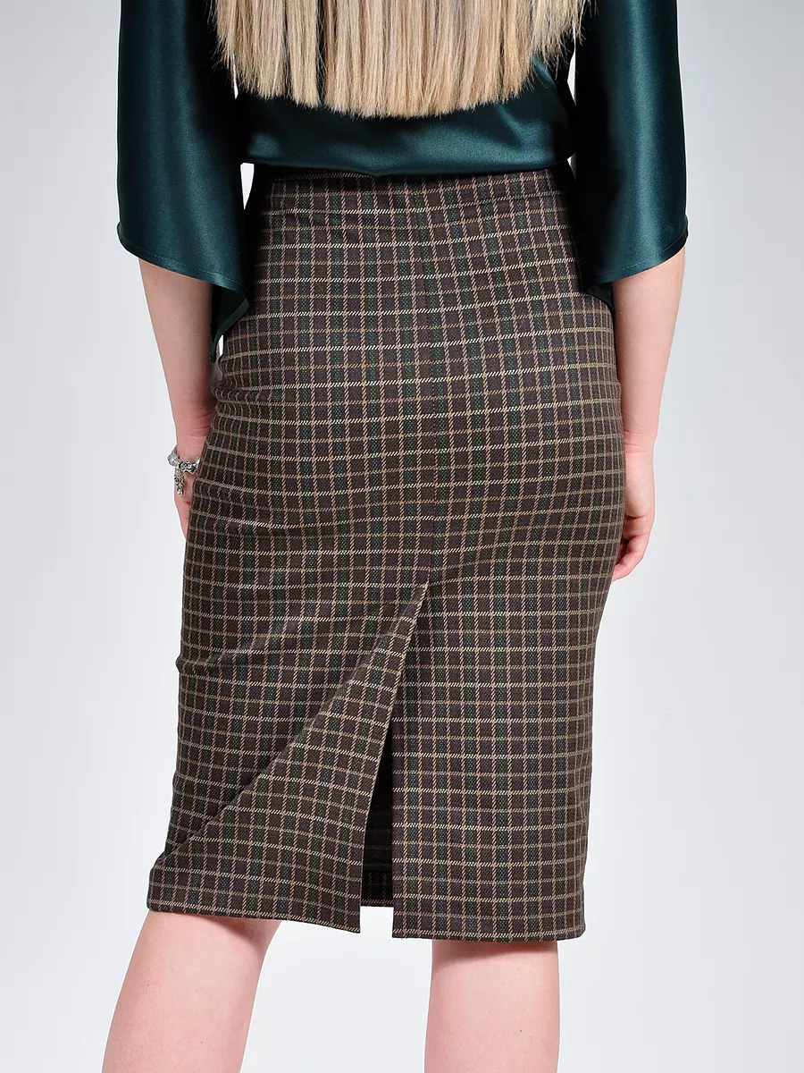 Юбка трикотажная классическая прямая карандаш офис — изображение 5